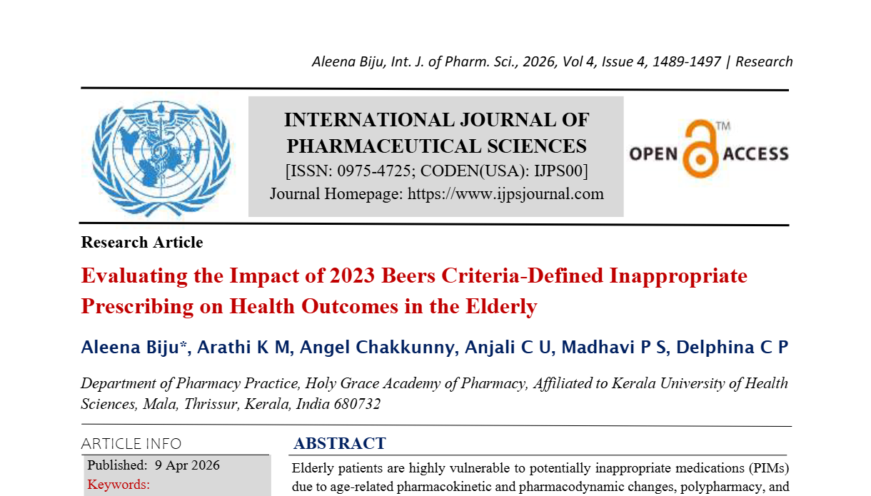 Evaluating the Impact of 2023 Beers Criteria-Defined Inappropriate Prescribing on Health Outcomes in the Elderly  