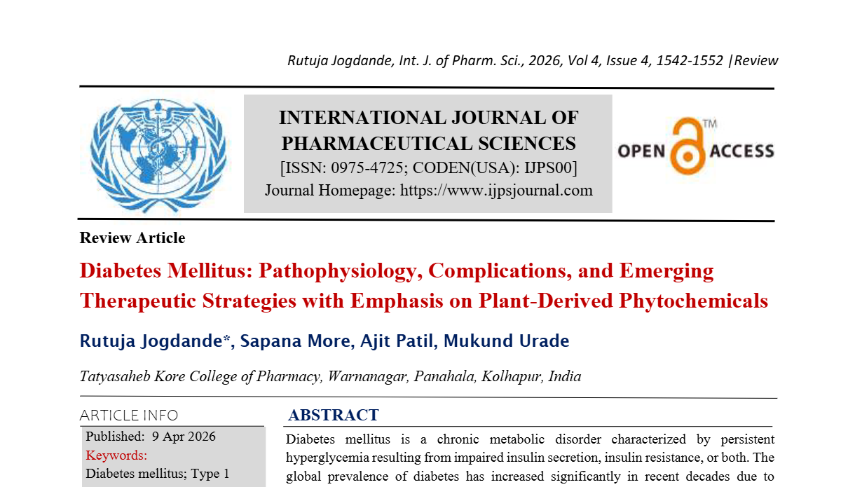 Diabetes Mellitus: Pathophysiology, Complications, and Emerging Therapeutic Strategies with Emphasis on Plant-Derived Phytochemicals  