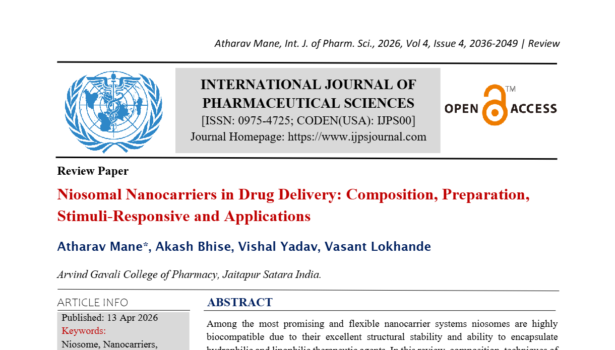 Niosomal Nanocarriers in Drug Delivery: Composition, Preparation, Stimuli-Responsive and Applications