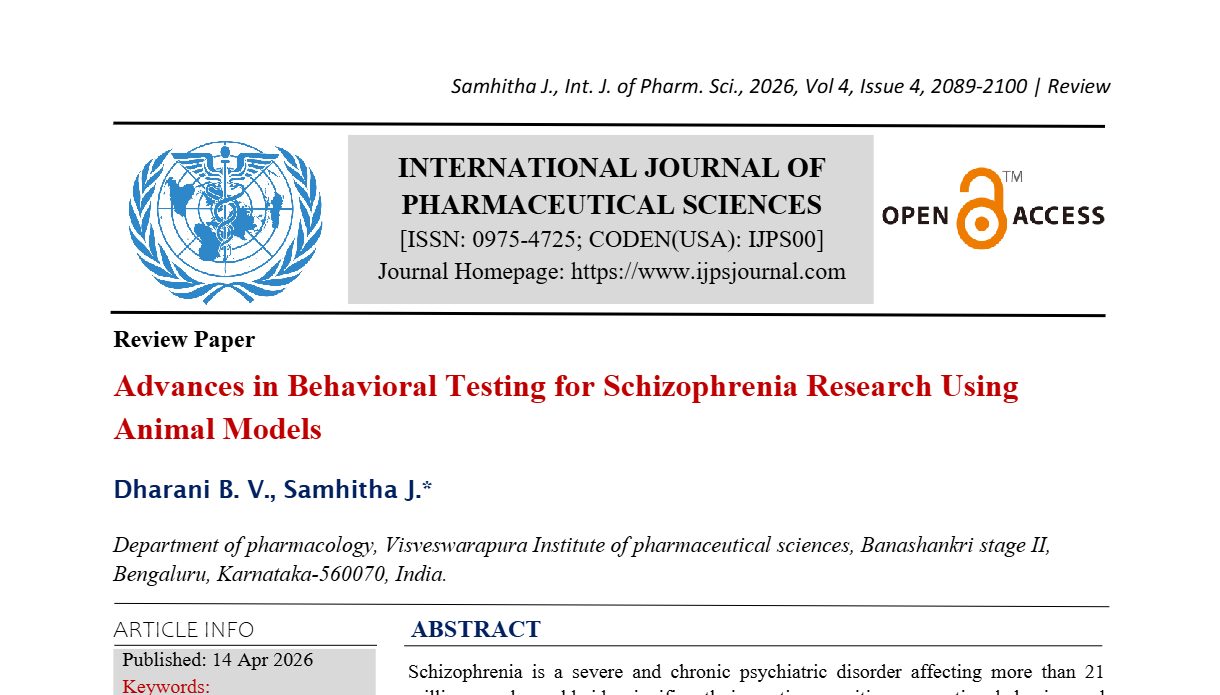 Advances in Behavioral Testing for Schizophrenia Research Using  Animal Models