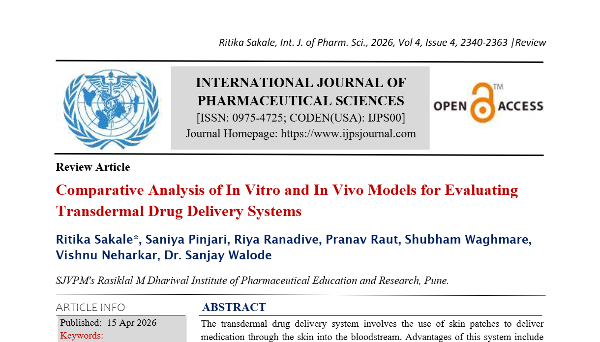 Comparative Analysis of In Vitro and In Vivo Models for Evaluating ...