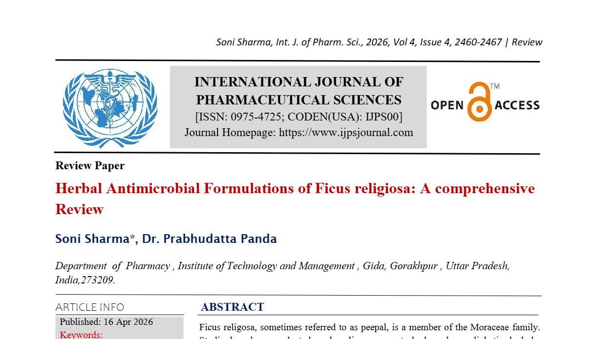 Herbal Antimicrobial Formulations of Ficus religiosa : A comprehensive ...
