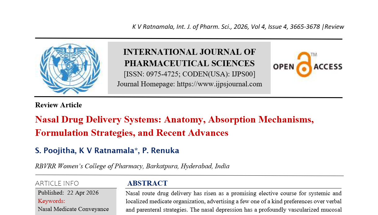 Nasal Drug Delivery Systems: Anatomy, Absorption Mechanisms, Formulation Strategies, and Recent Advances