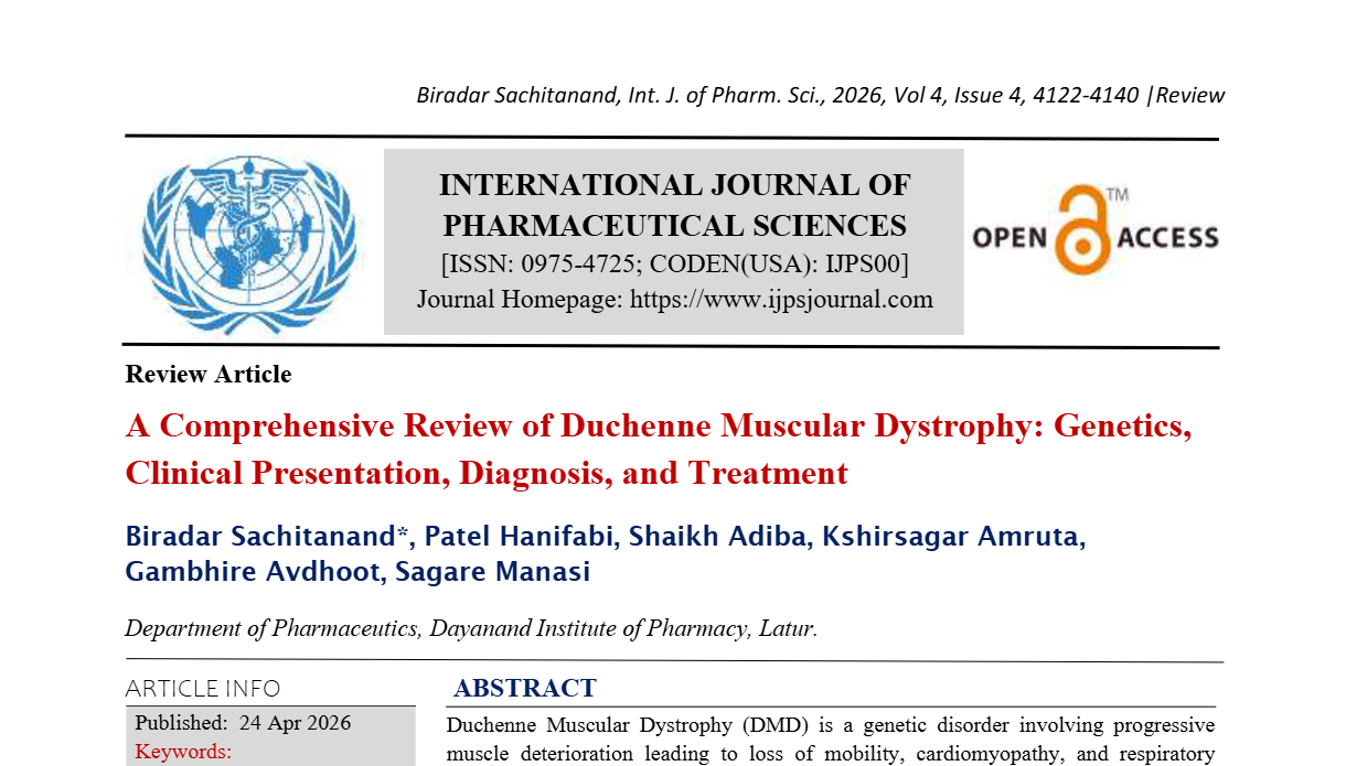 A Comprehensive Review of Duchenne Muscular Dystrophy: Genetics, Clinical Presentation, Diagnosis, and Treatment