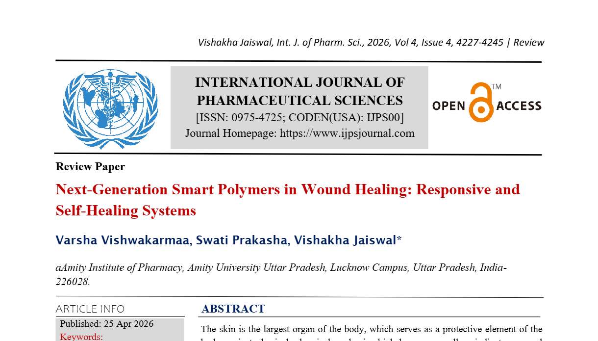 Next-Generation Smart Polymers in Wound Healing: Responsive and Self-Healing Systems