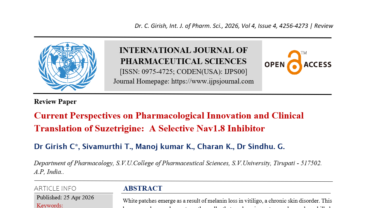 Current Perspectives on Pharmacological Innovation and Clinical Translation of Suzetrigine:  A Selective Nav1.8 Inhibitor