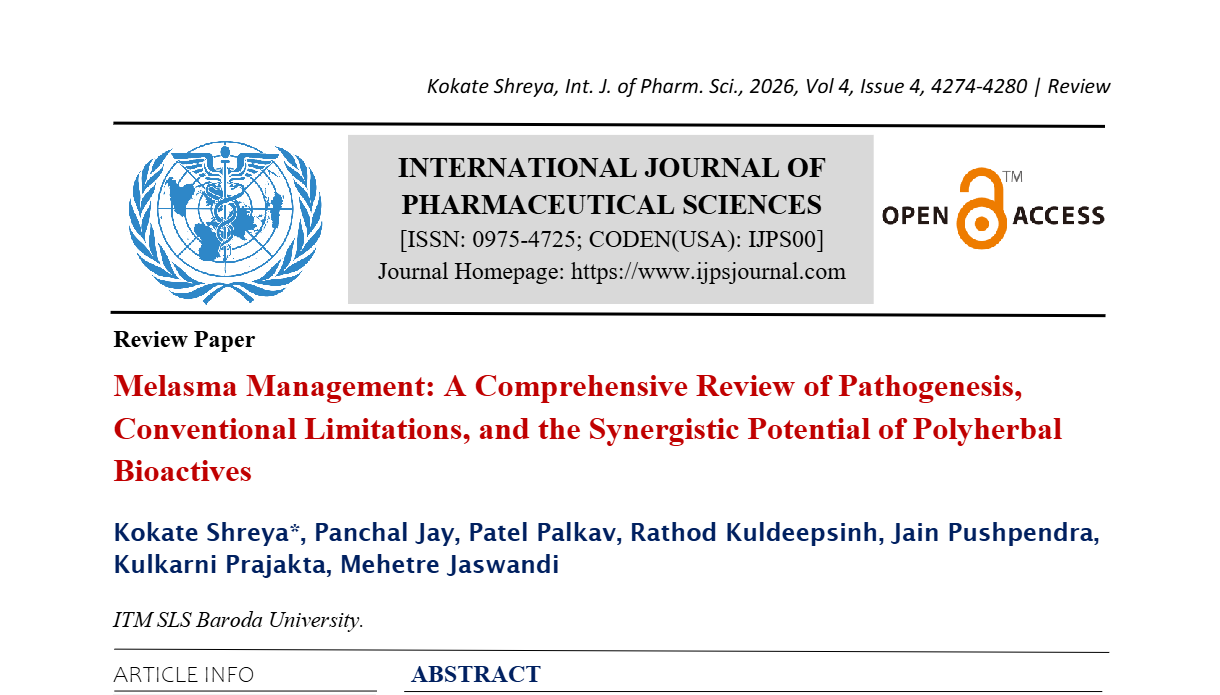 Melasma Management: A Comprehensive Review of Pathogenesis, Conventional Limitations, and the Synergistic Potential of Polyherbal  Bioactives