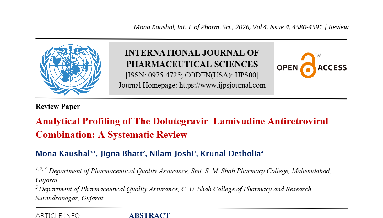 Analytical Profiling of The Dolutegravir–Lamivudine Antiretroviral Combination: A Systematic Review