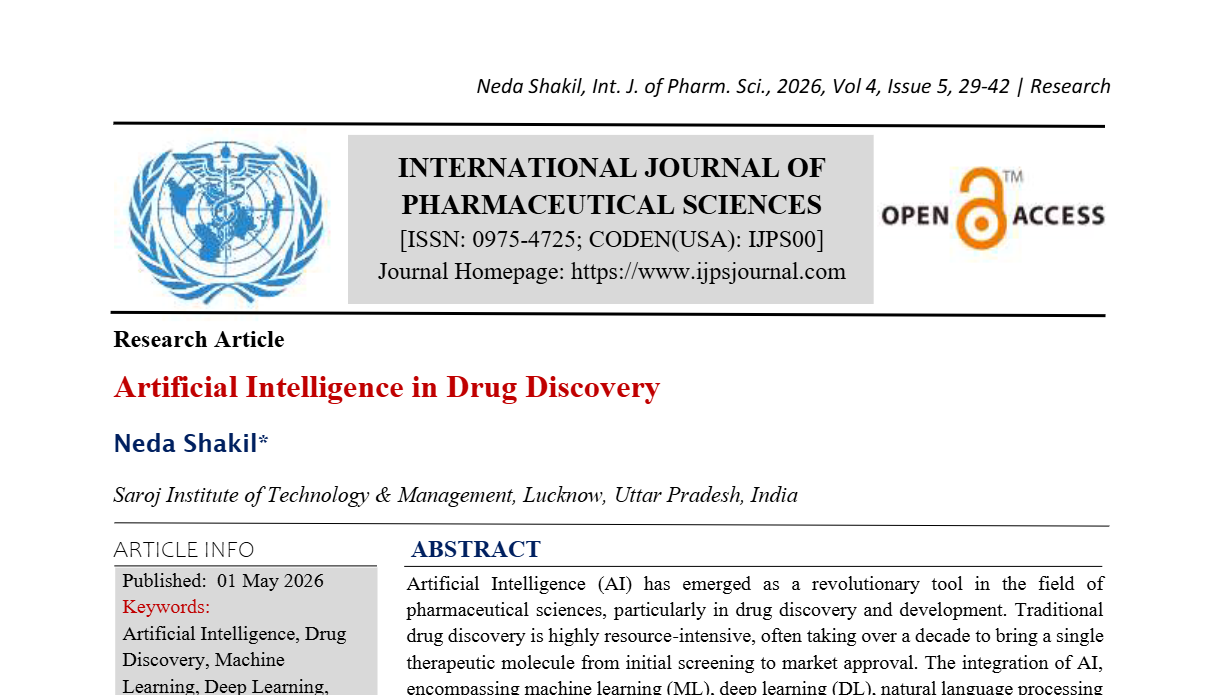 Artificial Intelligence in Drug Discovery
