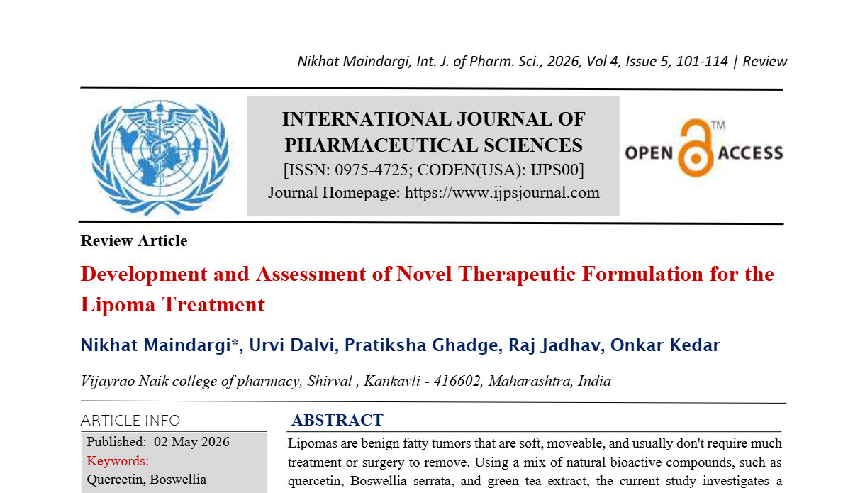 Development and Assessment of Novel Therapeutic Formulation for the Lipoma Treatment