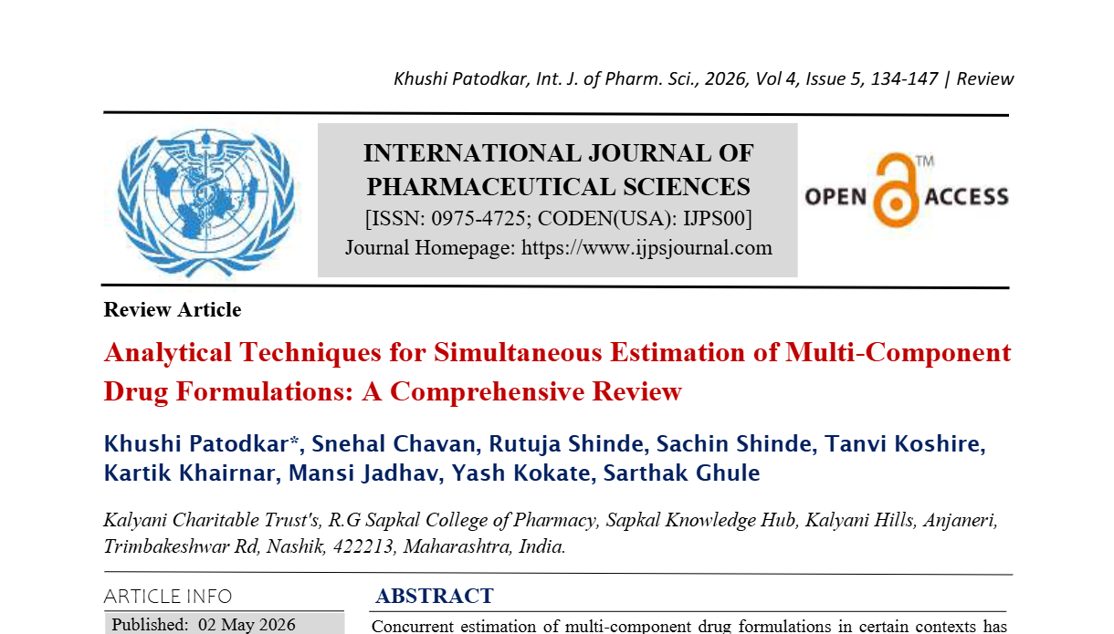 Analytical Techniques for Simultaneous Estimation of Multi-Component Drug Formulations: A Comprehensive Review
