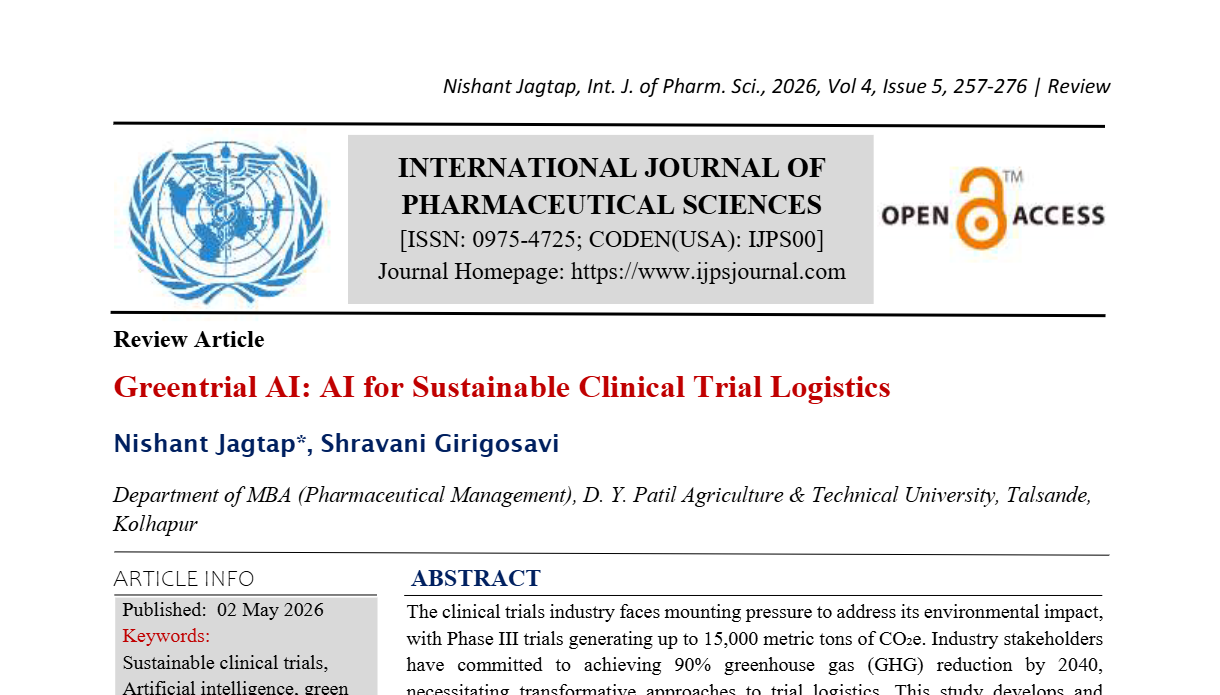 Greentrial AI: AI for Sustainable Clinical Trial Logistics