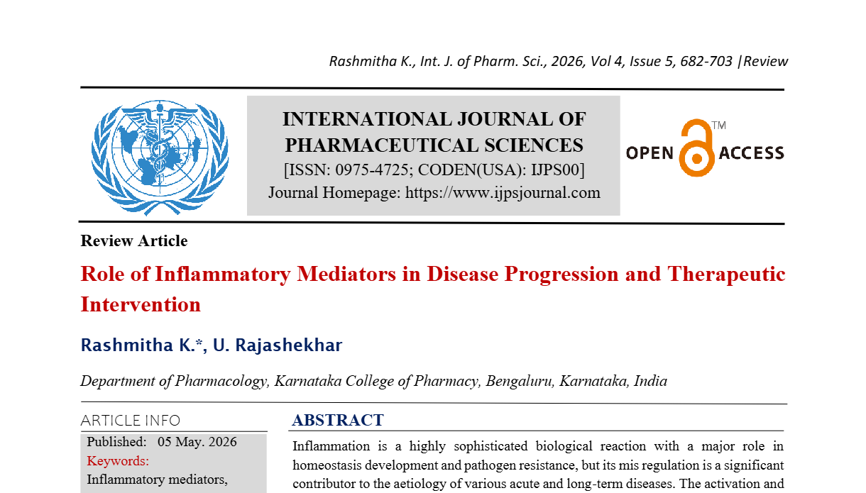 Role of Inflammatory Mediators in Disease Progression and Therapeutic Intervention