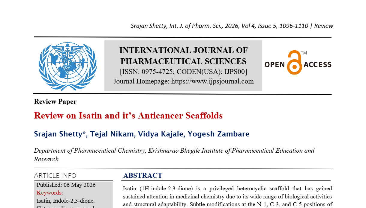 Review on Isatin and It's Anticancer Scaffolds