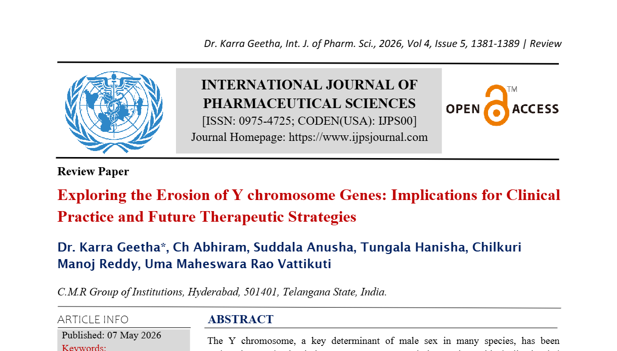 Exploring the Erosion of Y chromosome Genes: Implications for Clinical Practice and Future Therapeutic Strategies