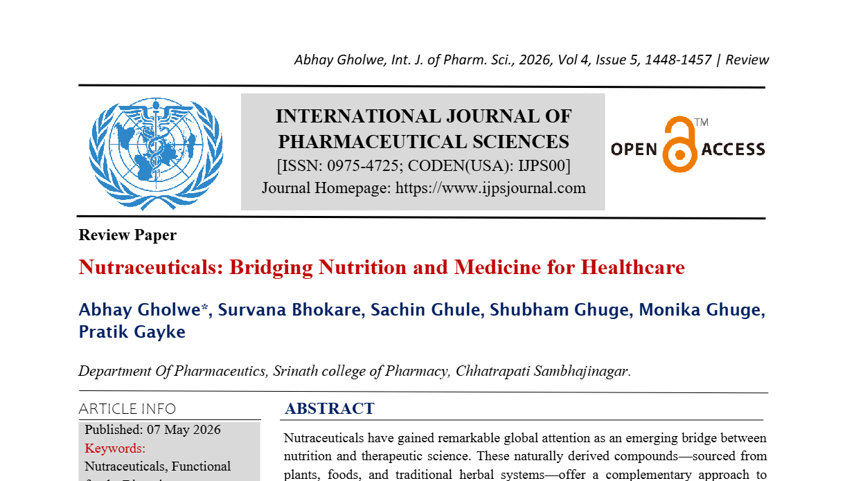 Nutraceuticals : Bridging Nutrition And Medicine For Healthcare
