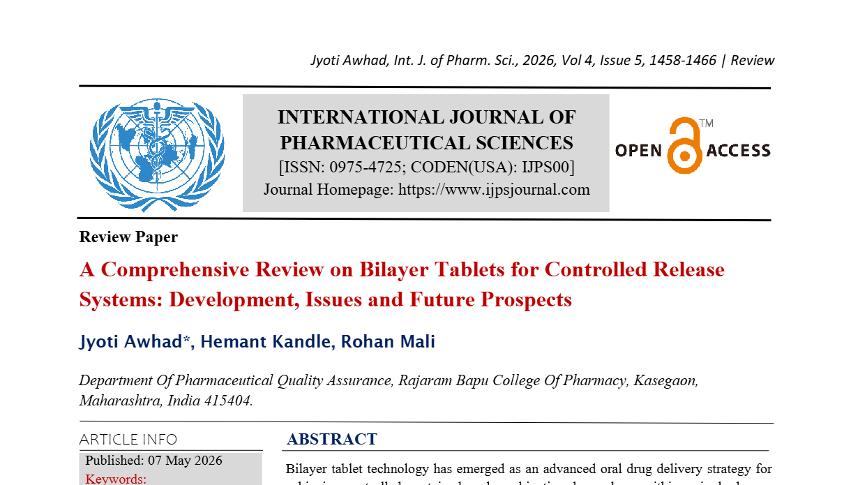A Comprehensive Review on Bilayer Tablets for Controlled Release Systems: Development, Issues and Future Prospects