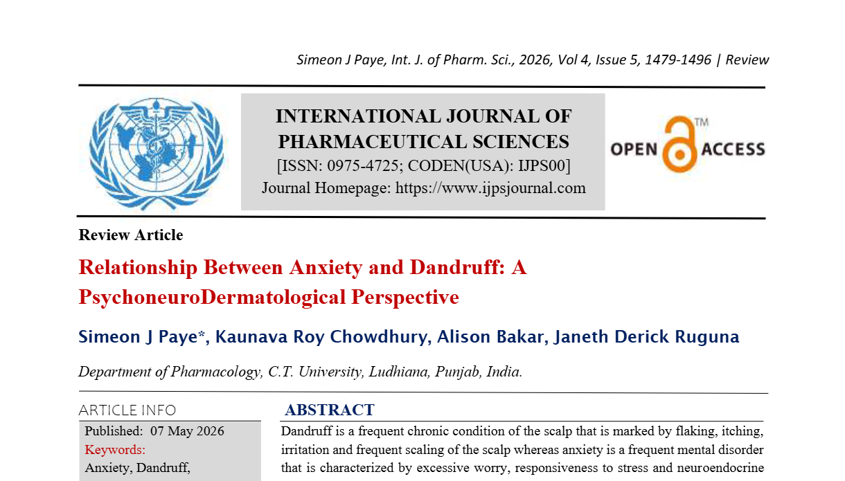 Relationship Between Anxiety and Dandruff: A PsychoneuroDermatological Perspective