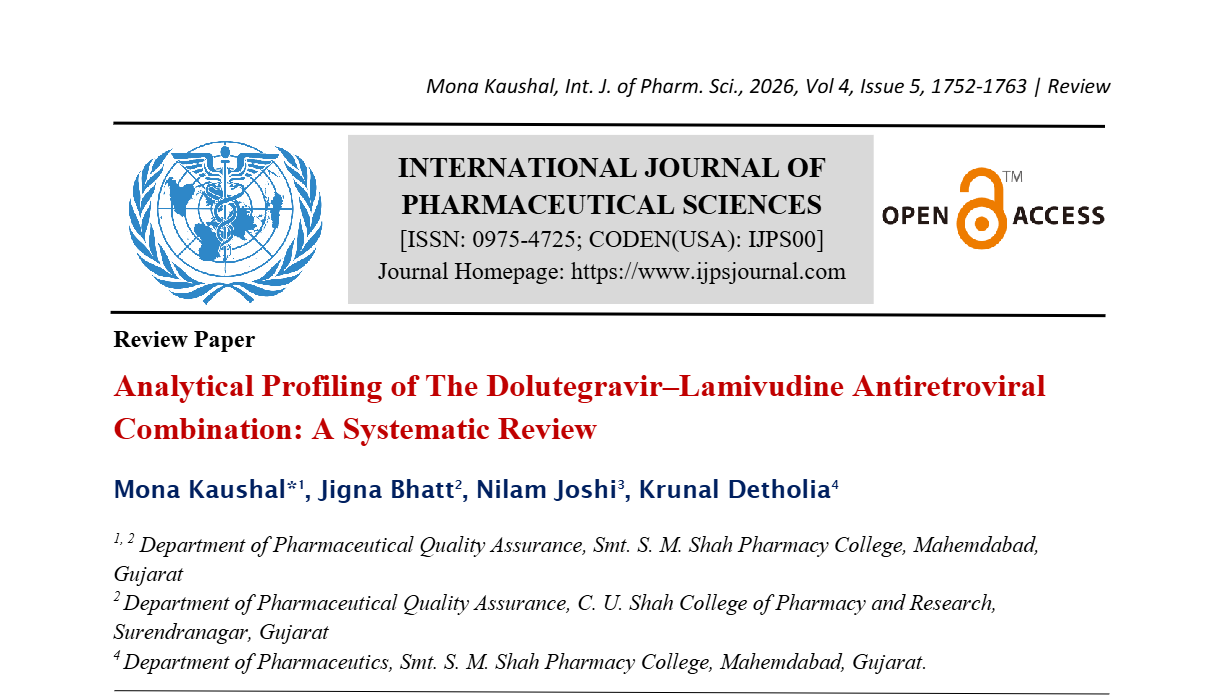 Analytical Profiling of The Dolutegravir–Lamivudine Antiretroviral Combination: A Systematic Review