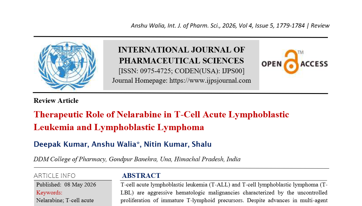 Therapeutic Role of Nelarabine in T-Cell Acute Lymphoblastic Leukemia and Lymphoblastic Lymphoma