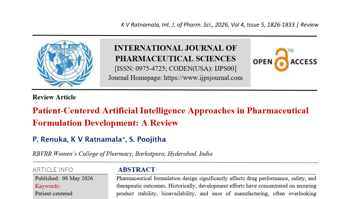 Patient-Centered Artificial Intelligence Approaches in Pharmaceutical Formulation Development: A Review