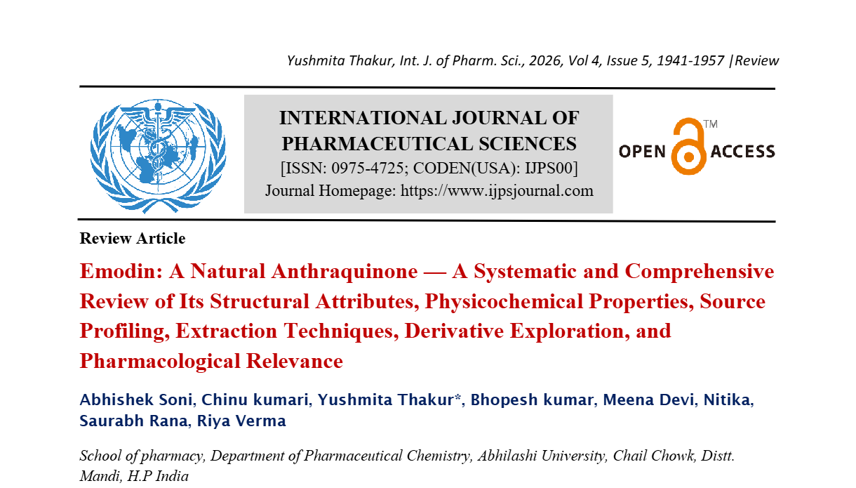 Emodin: A Natural Anthraquinone — A Systematic and Comprehensive Review of Its Structural Attributes, Physicochemical Properties, Source Profiling, Extraction Techniques, Derivative Exploration, and Pharmacological Relevance