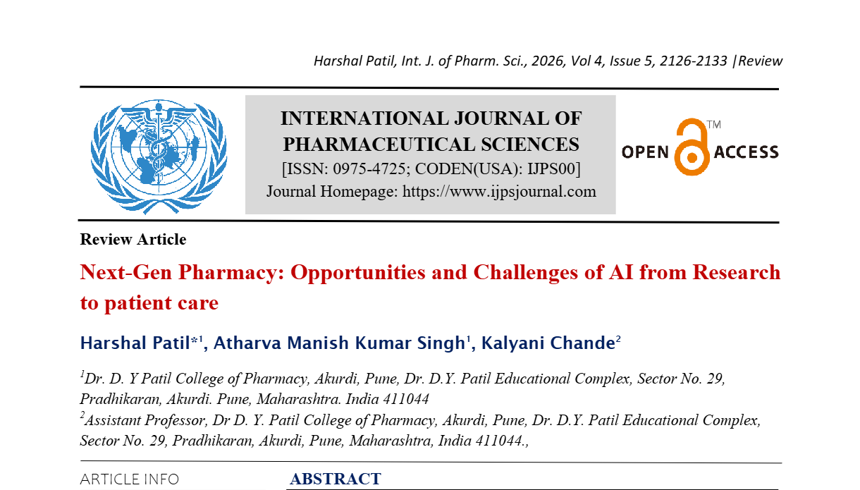 Next-Gen Pharmacy: Opportunities and Challenges of AI from Research to patient care