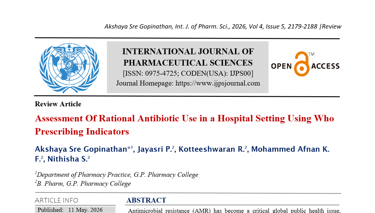 Assessment Of Rational Antibiotic Use in a Hospital Setting Using Who Prescribing Indicators