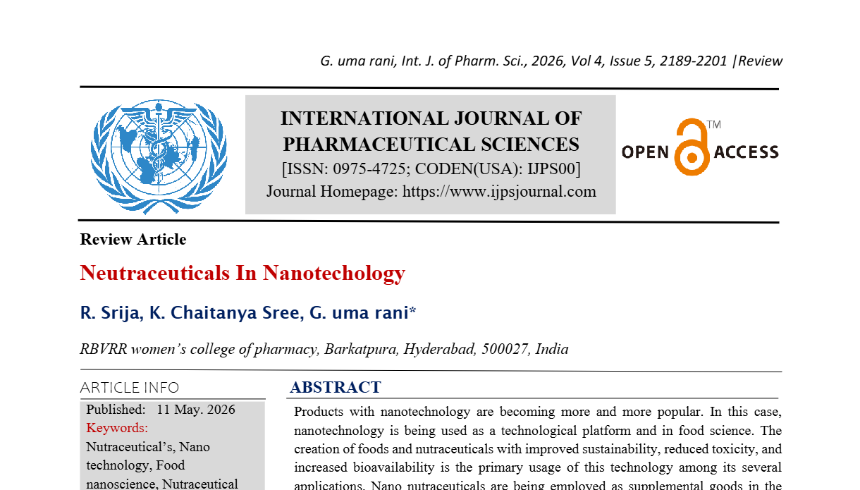 Neutraceuticals In Nanotechology