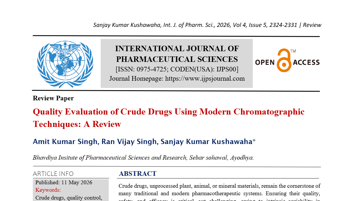 Quality Evaluation of Crude Drugs Using Modern Chromatographic Techniques: A Review
