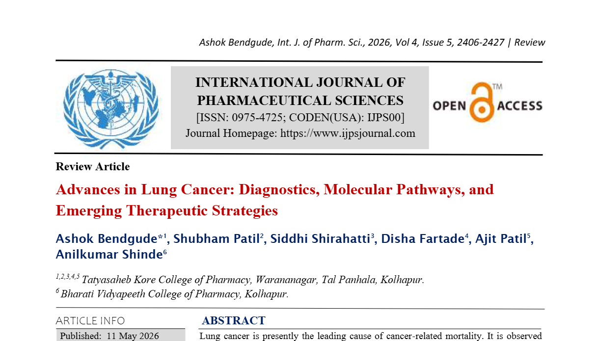 Advances in Lung Cancer: Diagnostics, Molecular Pathways, and Emerging Therapeutic Strategies
