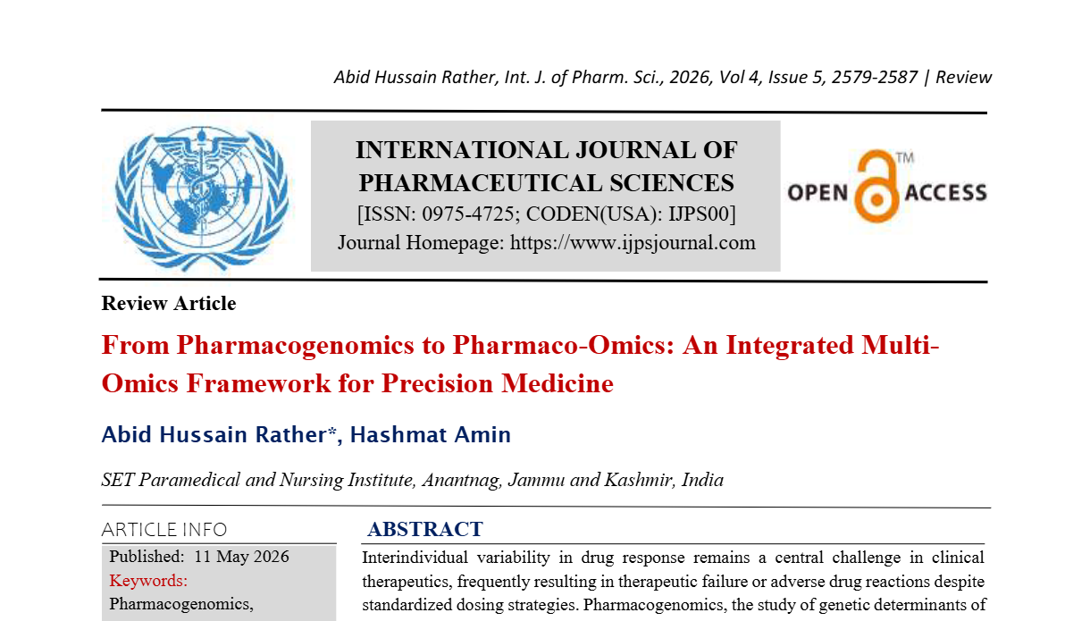 From Pharmacogenomics to Pharmaco-Omics: An Integrated Multi-Omics Framework for Precision Medicine
