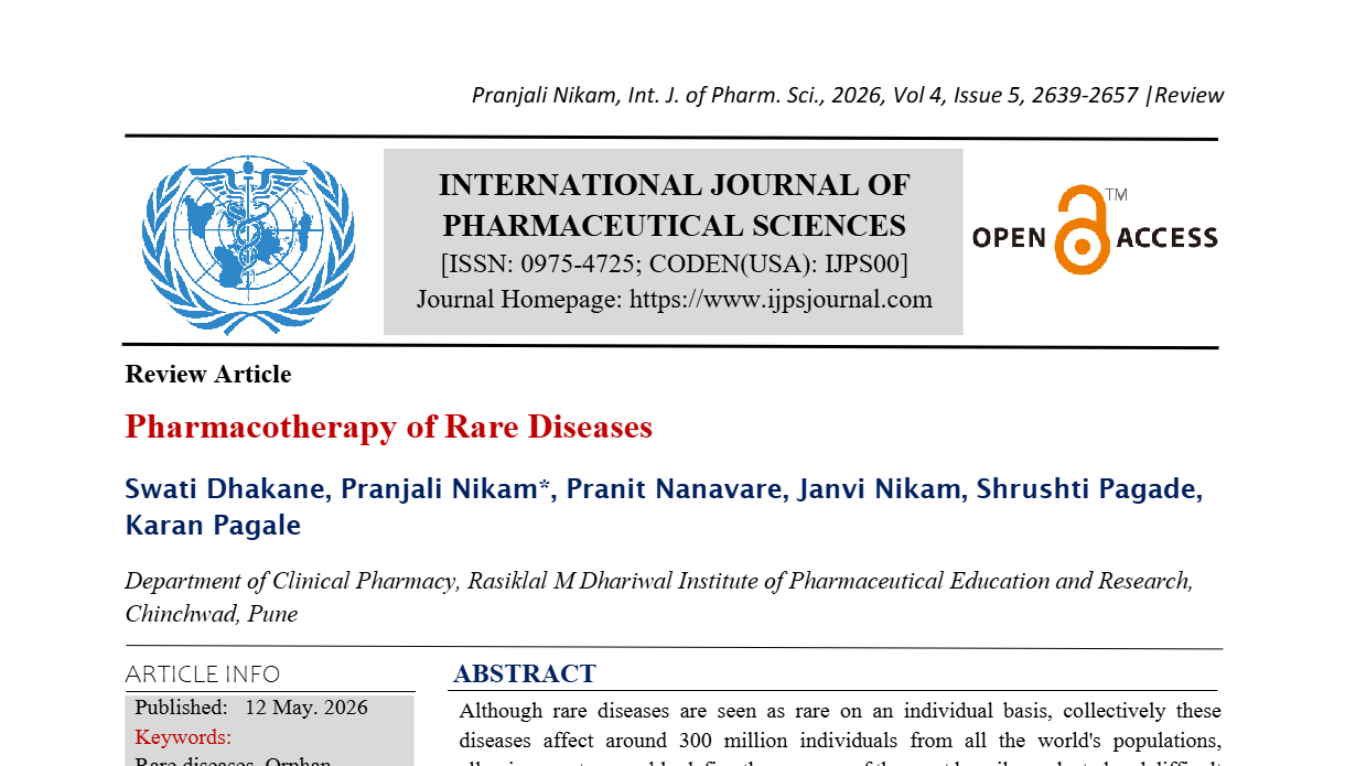 Pharmacotherapy of Rare Diseases