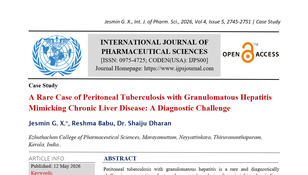A Rare Case of Peritoneal Tuberculosis with Granulomatous Hepatitis Mimicking Chronic Liver Disease: A Diagnostic Challenge 