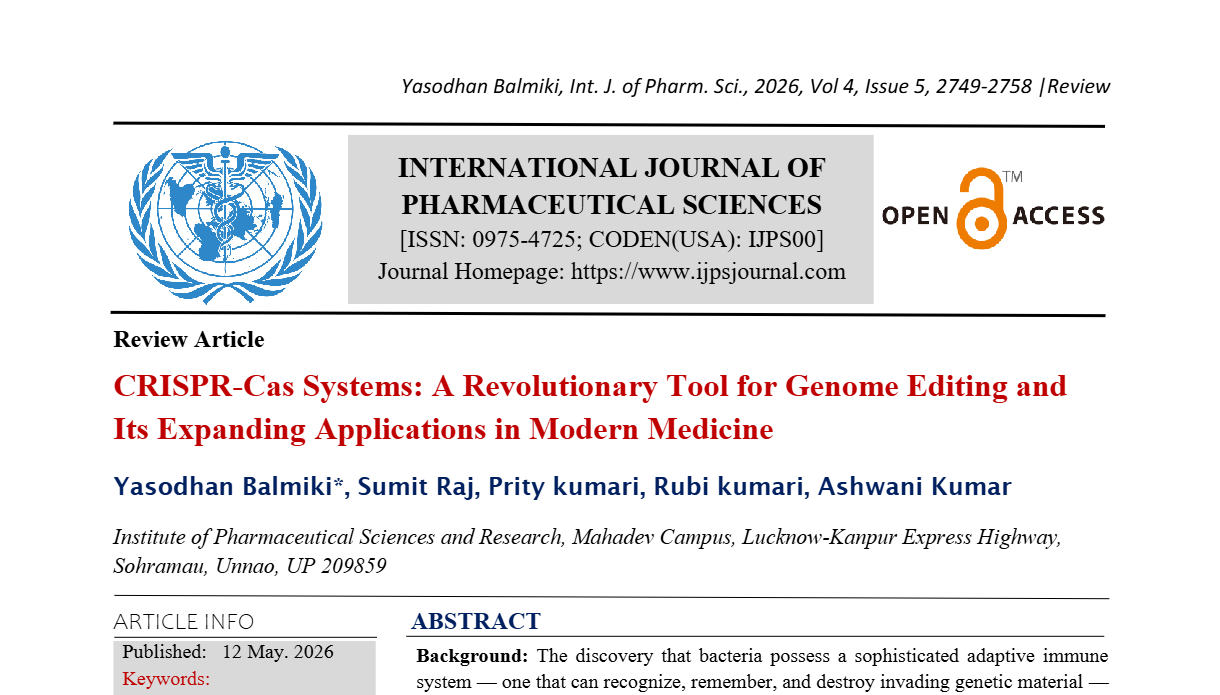 CRISPR-Cas Systems: A Revolutionary Tool for Genome Editing and Its Expanding Applications in Modern Medicine