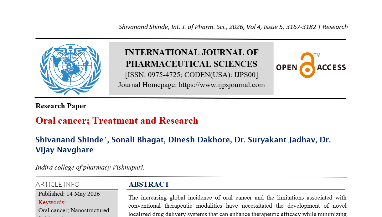 Oral cancer; Treatment and Research 