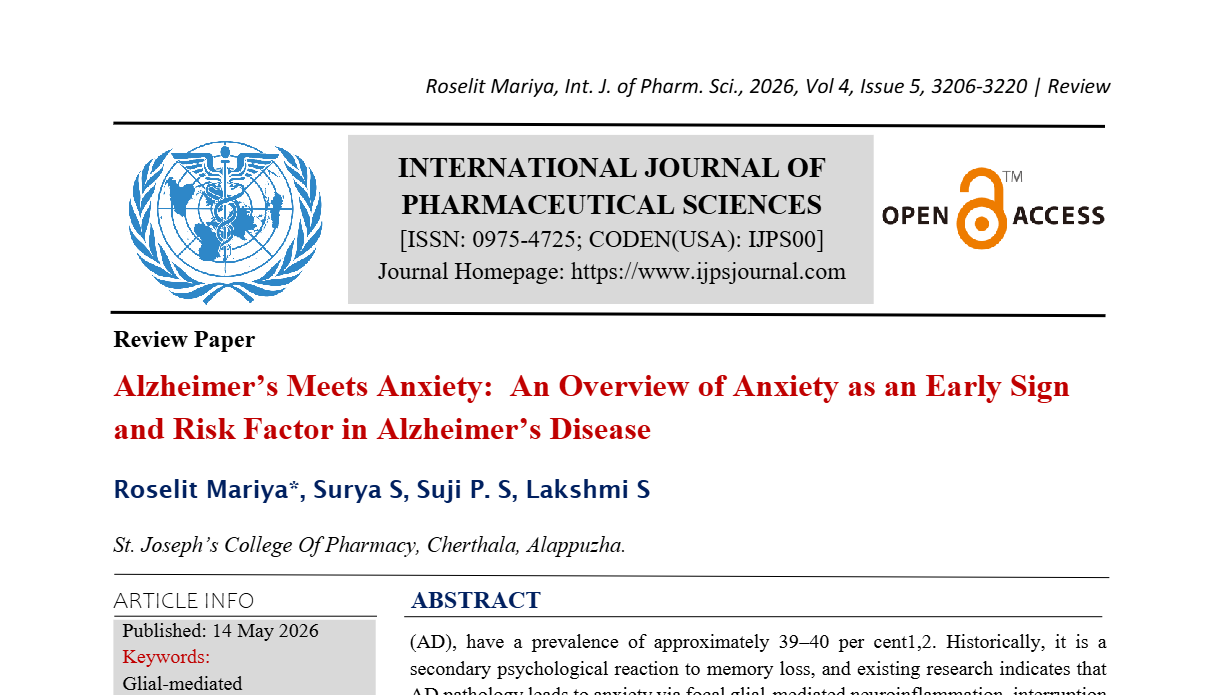 Alzheimer’s Meets Anxiety:  An Overview of Anxiety as an Early Sign and Risk Factor in Alzheimer’s Disease