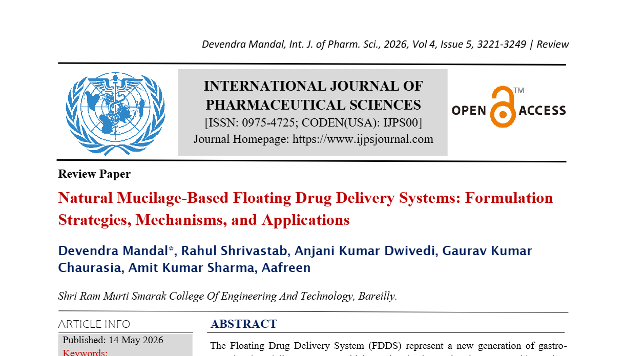 Natural Mucilage-Based Floating Drug Delivery Systems: Formulation Strategies, Mechanisms, and Applications