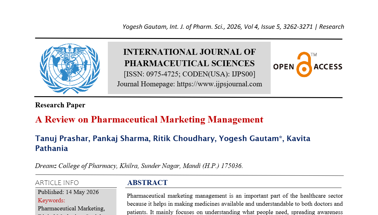 A Review on Pharmaceutical Marketing Management