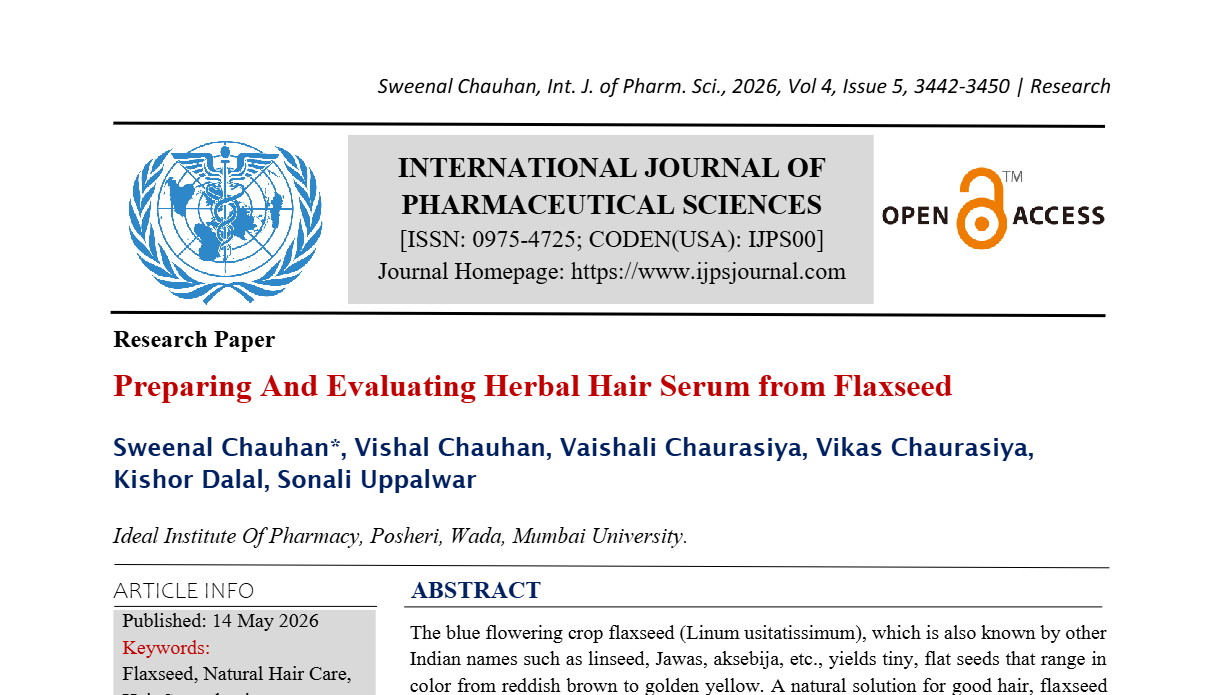 Preparing And Evaluating Herbal Hair Serum from Flaxseed
