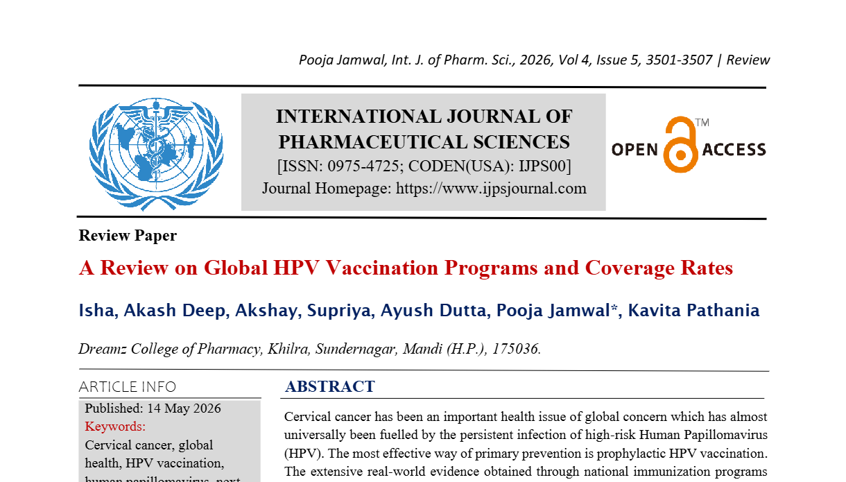 A Review on Global HPV Vaccination Programs and Coverage Rates