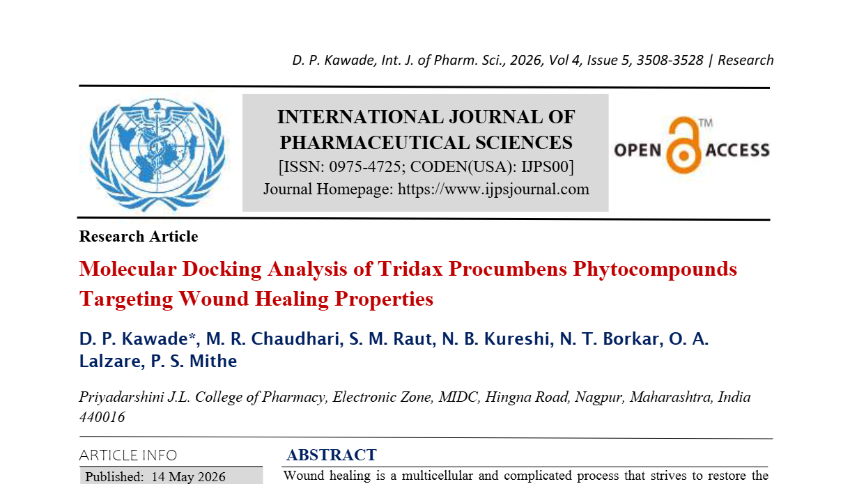 Molecular Docking Analysis of Tridax Procumbens Phytocompounds Targeting Wound Healing Properties