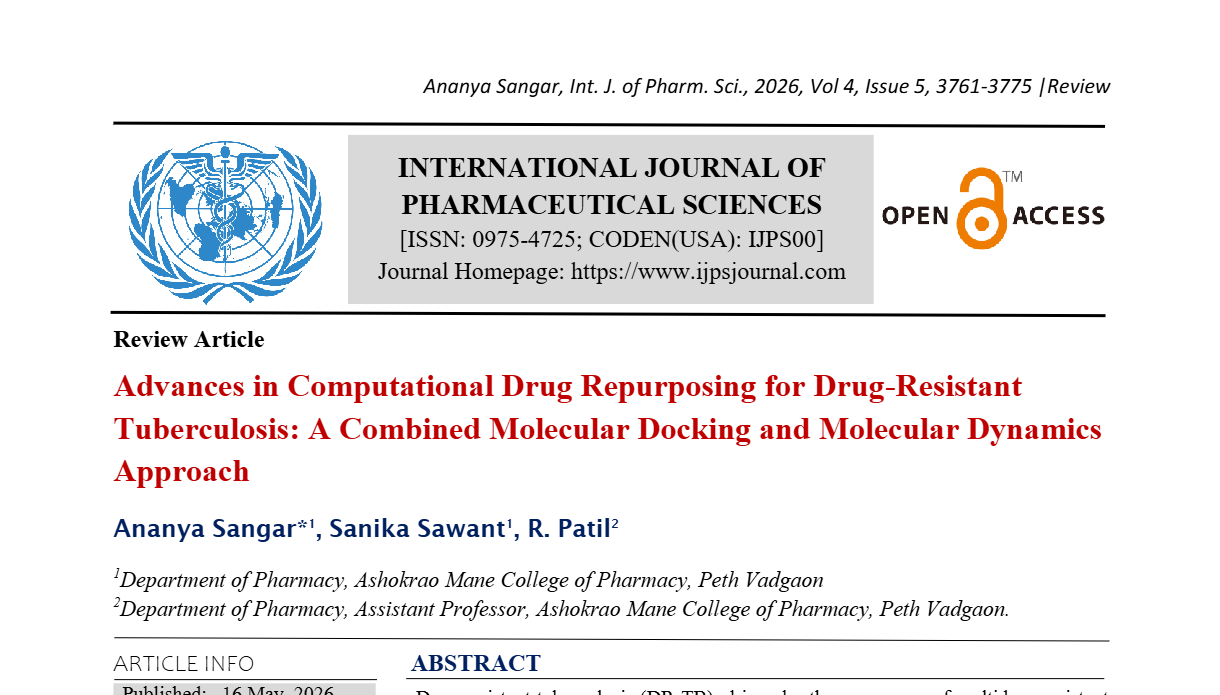 Advances in Computational Drug Repurposing for Drug-Resistant Tuberculosis: A Combined Molecular Docking and Molecular Dynamics Approach