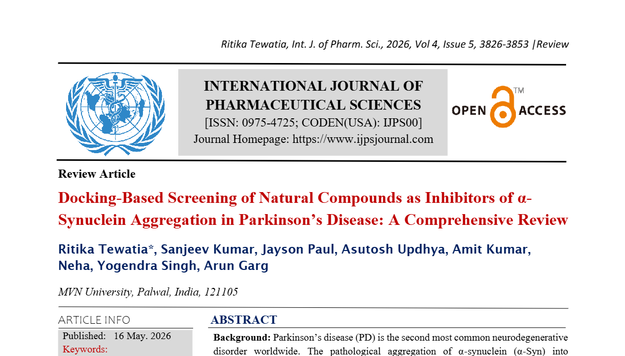 Docking-Based Screening of Natural Compounds as Inhibitors of ?-Synuclein Aggregation in Parkinson’s Disease: A Comprehensive Review
