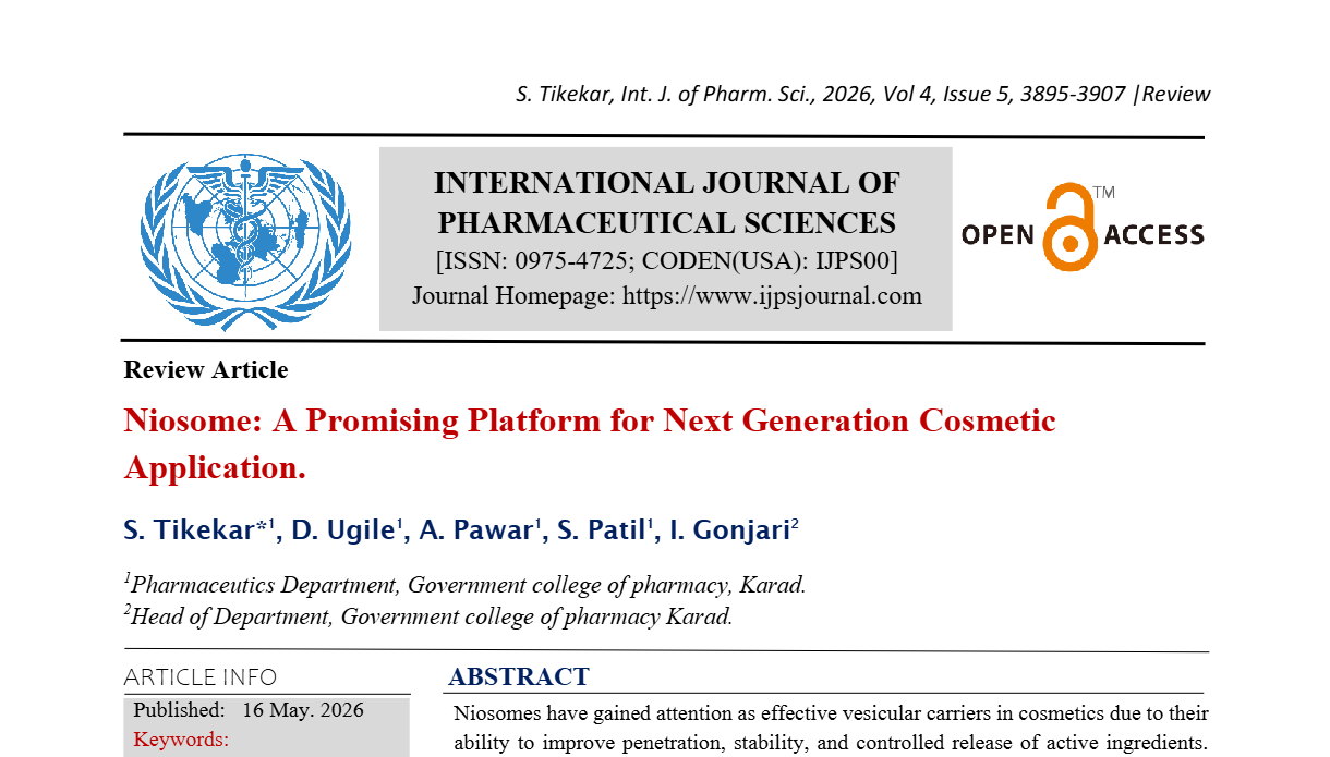 Niosome: A Promising Platform for Next Generation Cosmetic Application.