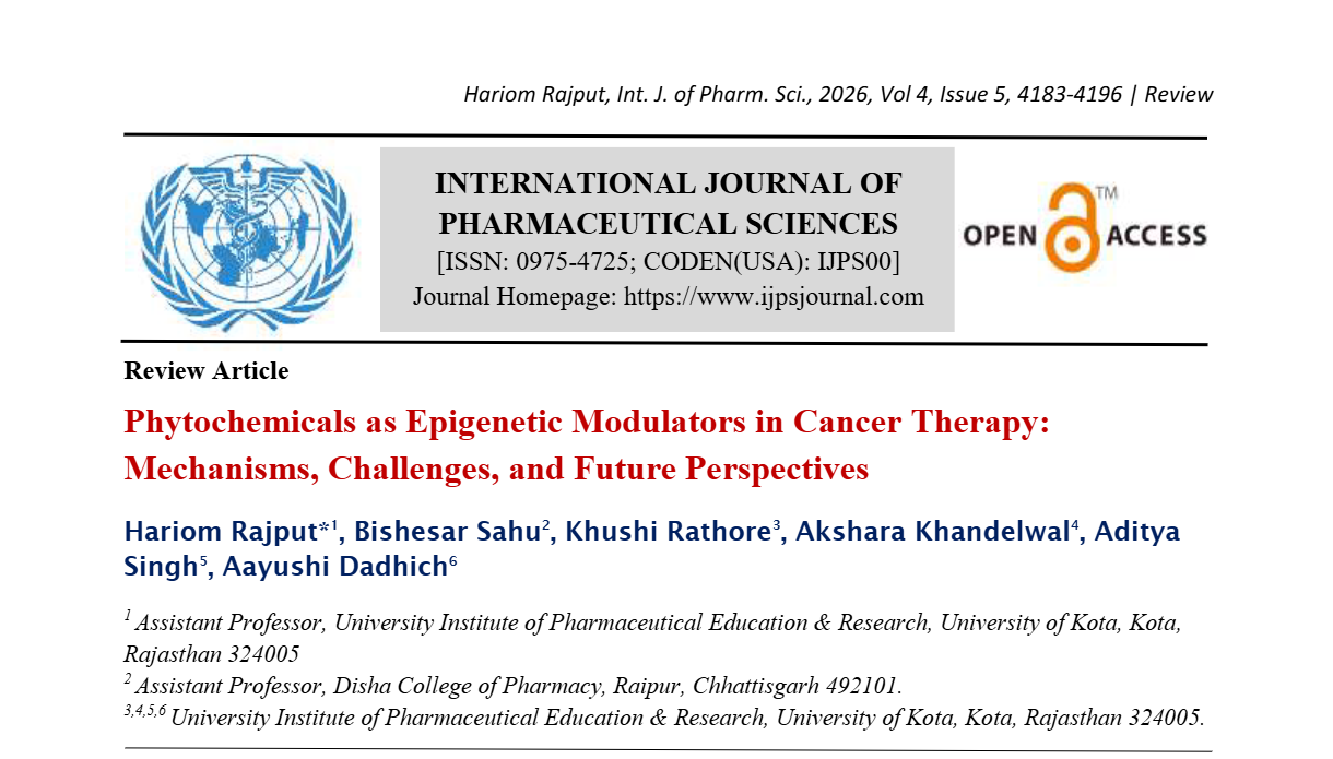 Phytochemicals as Epigenetic Modulators in Cancer Therapy: Mechanisms, Challenges, and Future Perspectives