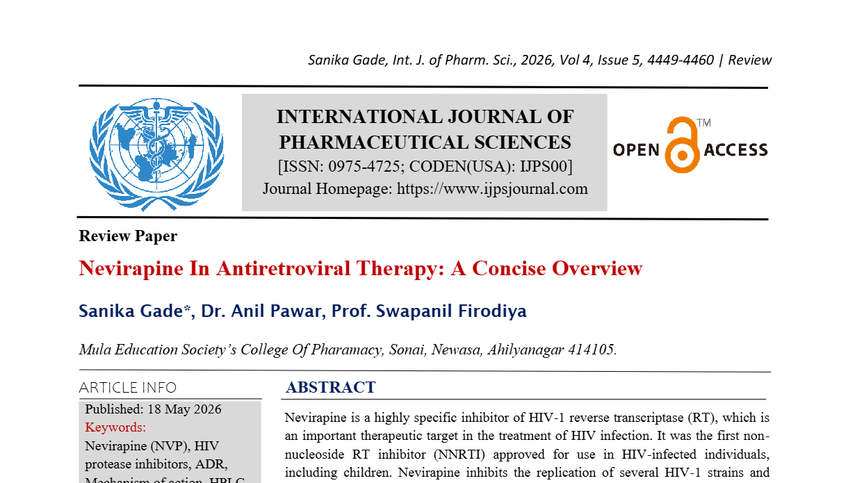 Nevirapine In Antiretroviral Therapy: A Concise Overview
