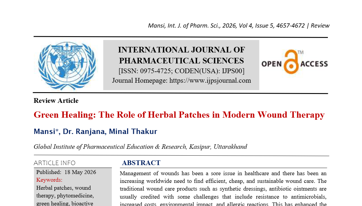 Green Healing: The Role of Herbal Patches in Modern Wound Therapy