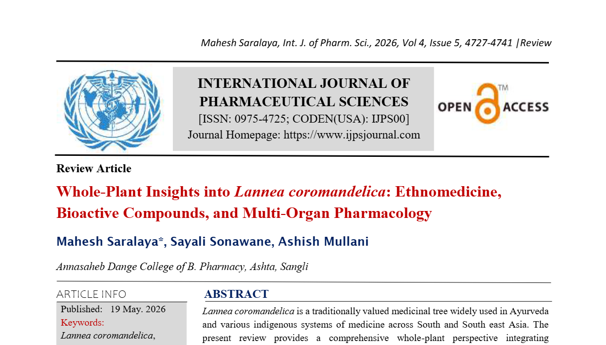 Whole-Plant Insights into Lannea coromandelica: Ethnomedicine, Bioactive Compounds, and Multi-Organ Pharmacology 
