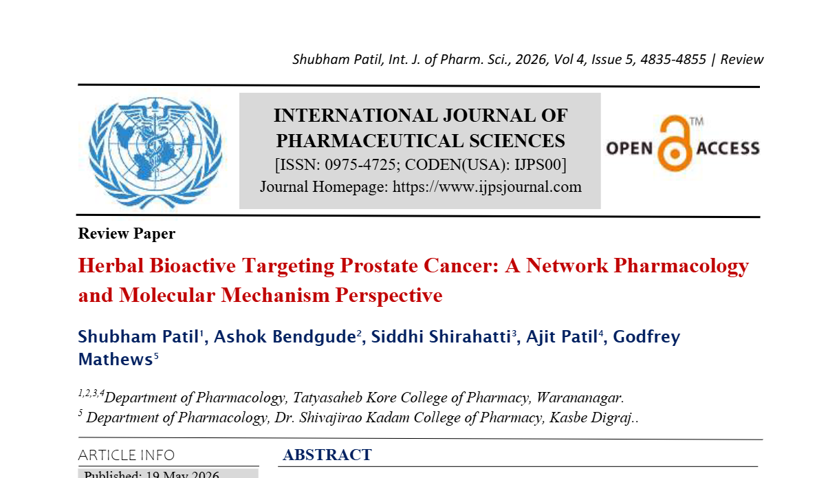 Herbal Bioactive Targeting Prostate Cancer: A Network Pharmacology and Molecular Mechanism Perspective